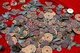 China: Ancient coins for sale in a  market in Quanzhou, Fujian Province
